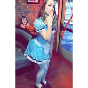 Alice in Wonderland costume.